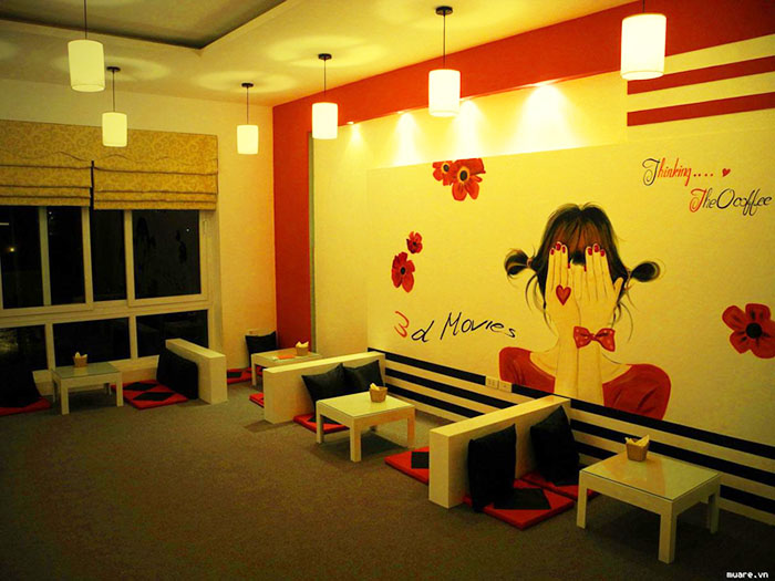 thiết kế quán cafe phim
